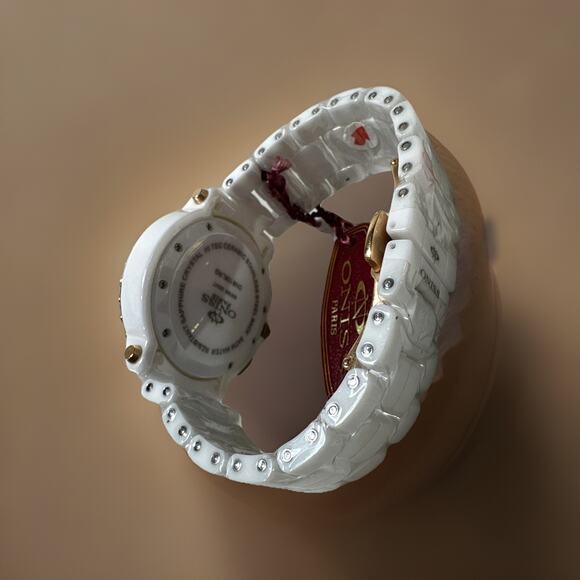 NEW Oniss Paris White MOP Dial White Ceramic Watch main image 13